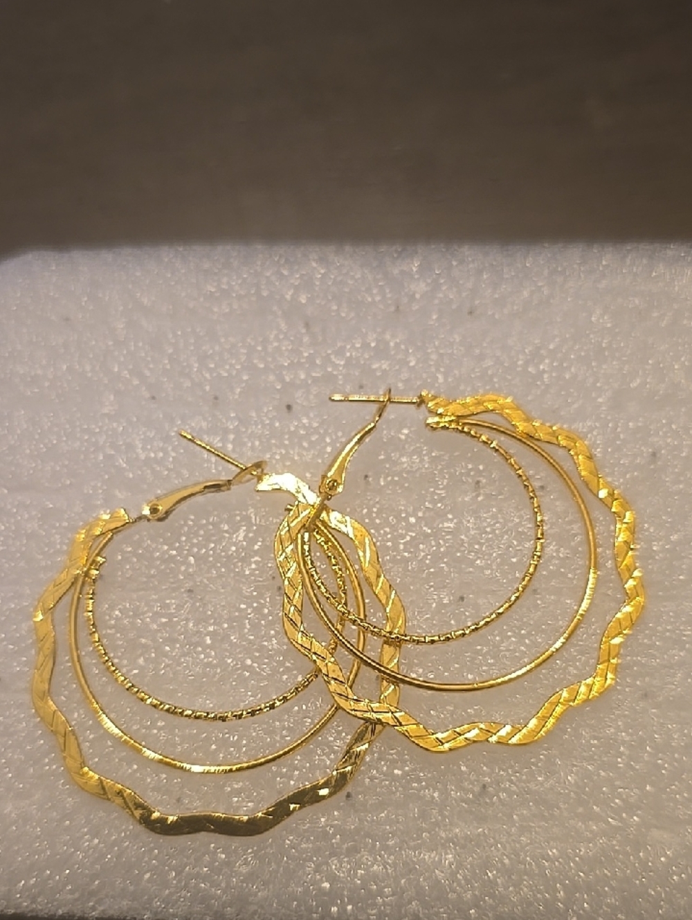 Gold-Tone Multi-Hoop Statement Earrings - Women Jewelry